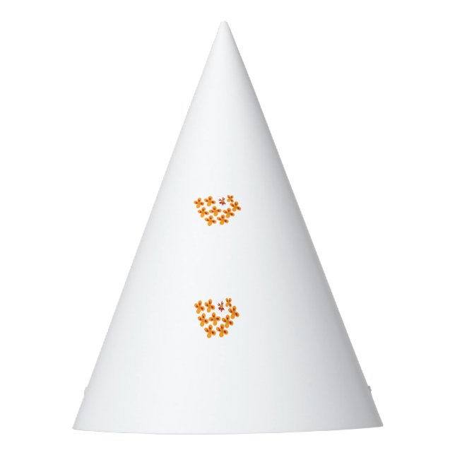 Chapéu De Festa Estilo Decorativo, Laranja Dull, Vermelho Cornell (Frente)