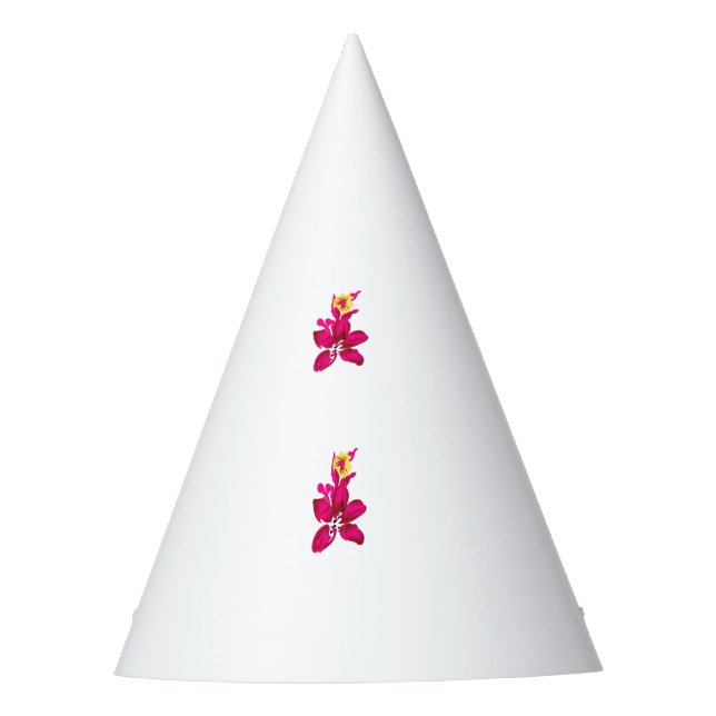 Chapéu De Festa Estilo Floral, ArtyClick Crimson, Dourado leve (Frente)