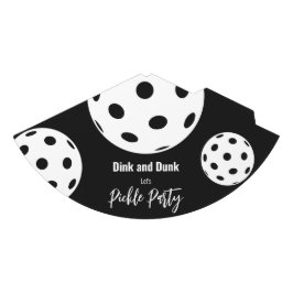 Chapéu De Festa Estilo Retro Neon Black Themed Pickleball Birday