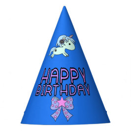 Chapéu De Festa Estrela de Friso Feliz de Aniversário do Unicórnio