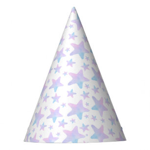 Chapéu De Festa Estrelas azuis roxas Princesa Festa de aniversário