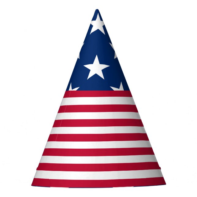 Chapéu De Festa Estrelas e faixas de bandeira americanas (Frente)