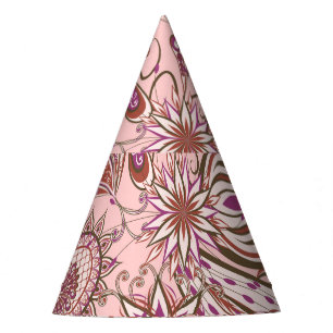 Chapéu De Festa Etnia Floral: Oriental Paisley Design.