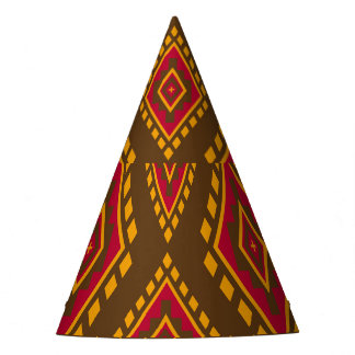 Chapéu De Festa Etnia geométrica, design tradicional, sem costura