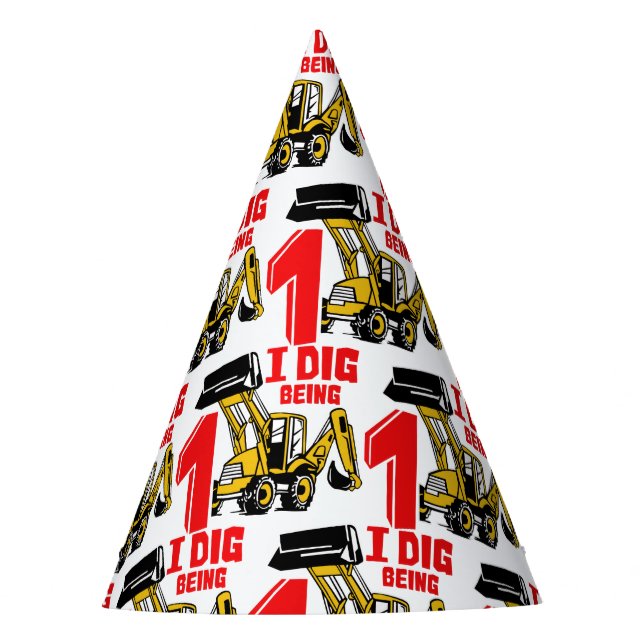 Chapéu De Festa Eu Canto Ser Um primeiro aniversario De Construção (Frente)