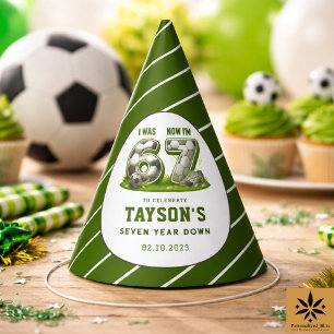 Chapéu De Festa Eu tinha 6 anos, agora eu tenho 7 anos de futebol 