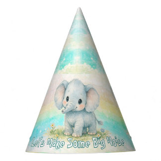 Chapéu De Festa Faça Algum Barulho Grande Elefante Primeiro Aniver