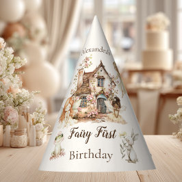 Chapéu De Festa Fairy First Birthday Woodland Floral