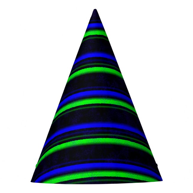Chapéu De Festa Faixa Verde Azul Preta (Frente)