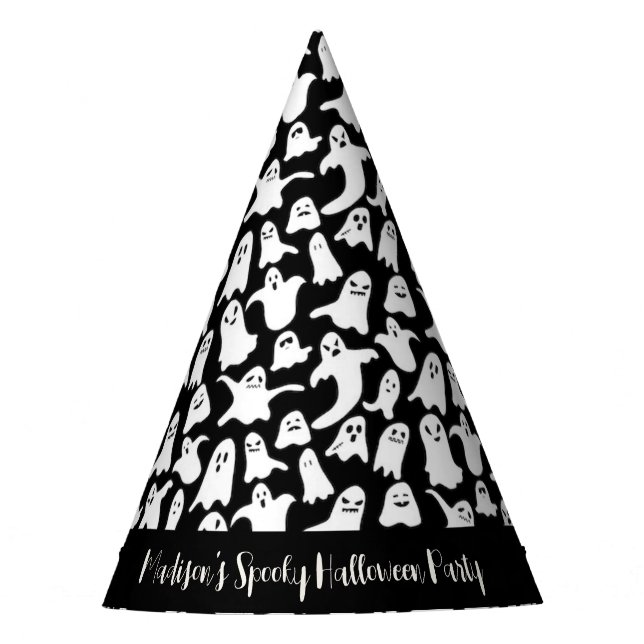 Chapéu De Festa Fantasma Spooky Hat do Partido Negra de Halloween (Frente)