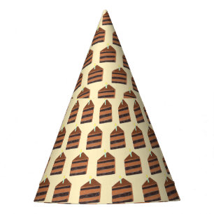 Chapéu De Festa Fatia de bolo de chocolate