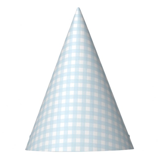 Chapéu De Festa Faye e Lauren Light Blue Gingham (Frente)