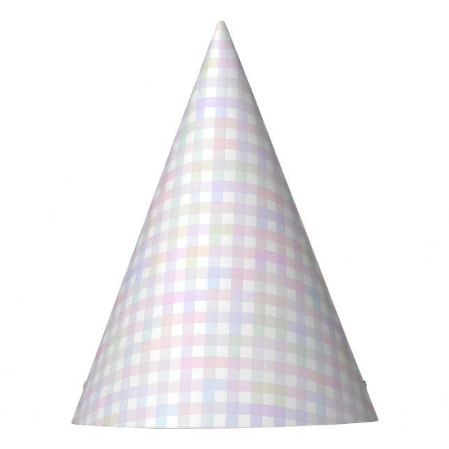 Chapéu De Festa Faye e Lauren Pastel Gingham Multicolor (Frente)