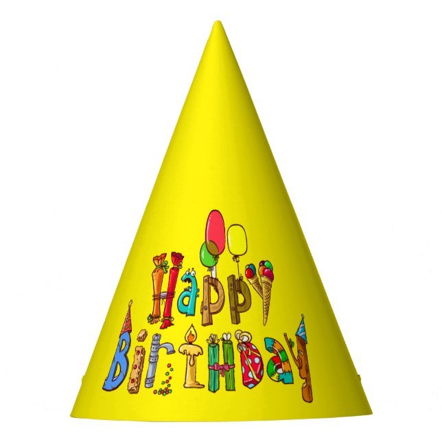 Chapéu De Festa Feliz aniversário (Frente)