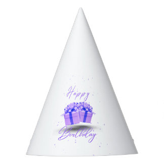 Chapéu De Festa Feliz Aniversário, Bonito Festa Roxo Horrível
