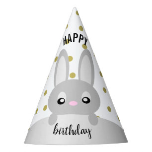 Chapéu De Festa Feliz aniversário, coelhinho (animais)