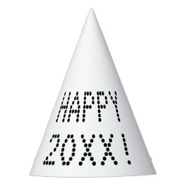 Chapéu De Festa Feliz ano novo preto e branco número personalizado