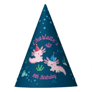 Chapéu De Festa Feliz Aventura Aniversário Aquático Axolotl