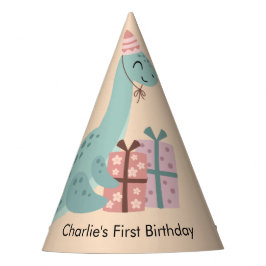 Chapéu De Festa Feliz Brachiosaurus Dinossaur com presentes de ani