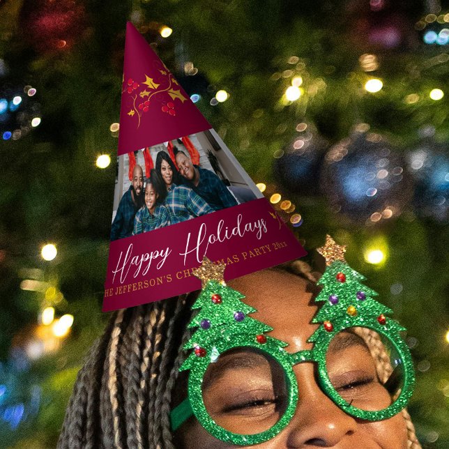 Chapéu De Festa Feliz feriado 5 fotos holandesas e vinho de bagas (Criador carregado)