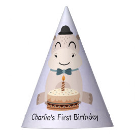 Chapéu De Festa Feliz Hippo com bolo de aniversário