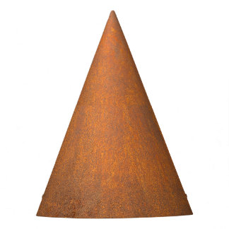 Chapéu De Festa Ferrugem preta, textura metálica fechada.