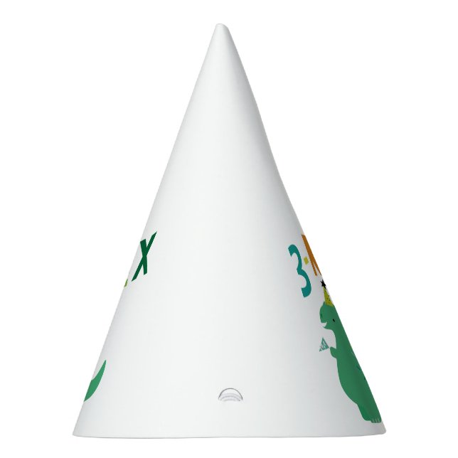 Chapéu De Festa Festa 3-Rex do aniversário de 3 anos Dinossaur Hat (Direita)