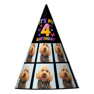 Chapéu De Festa Festa de 4 anos de festa de 4 anos do Cachorro Per