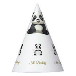 Chapéu De Festa Festa de aniversário Bamboo de Panda Verde