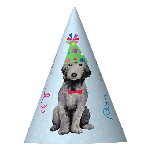 Chapéu De Festa Festa de aniversário Bedlington Terrier Party Hat (Frente)
