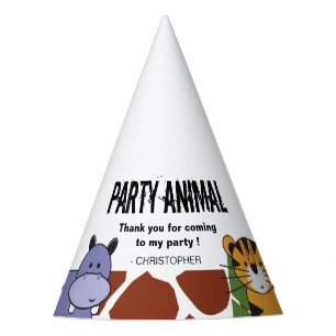 Chapéu De Festa festa de aniversário de Animais Personalizada do