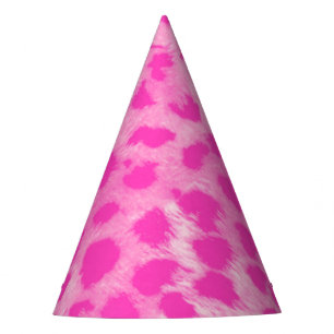 Chapéu De Festa Festa de Aniversário do Leopardo Rosa Selvagem da