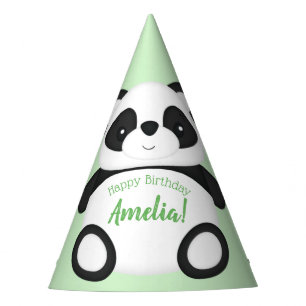 Chapéu De Festa Festa de aniversário do Urso Panda Verde