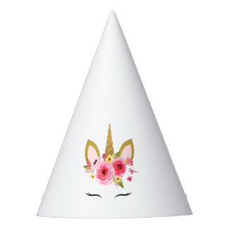 Chapéu De Festa Festa de aniversário Dourada Rosa Unicorn