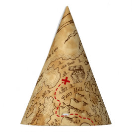 Chapéu De Festa Festa de Aniversário Mapa do Tesouro Pirata Antigo