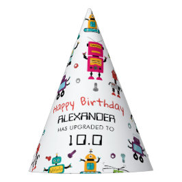 Chapéu De Festa Festa de aniversário Robôs Coloridos Bonitos Crian