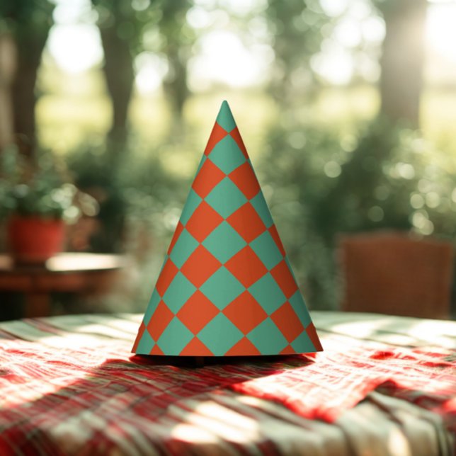 Chapéu De Festa Festa de aniversário Trópica Laranja e Verde Verif (Criador carregado)