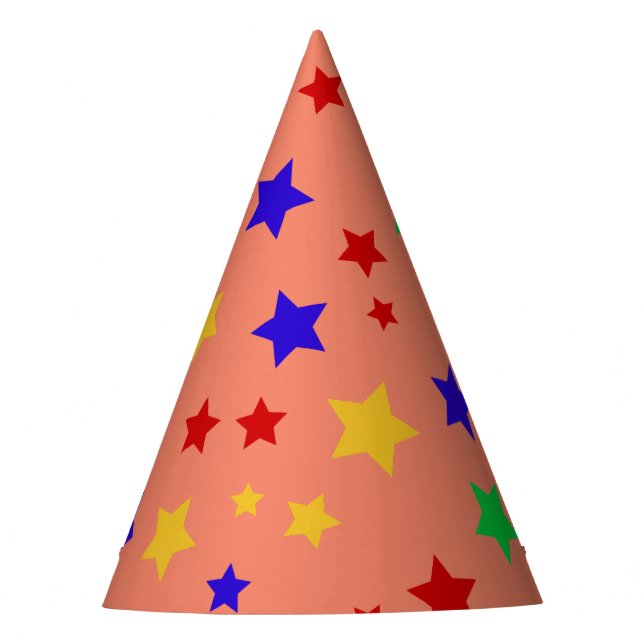 Chapéu De Festa Festa de aniversário vermelha moderna e simples (Frente)