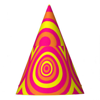 Chapéu De Festa Festa De Estilo Retroativo Com Amarelo Rosa Quente
