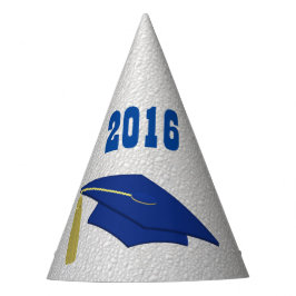 Chapéu De Festa Festa de formatura de cartão azul