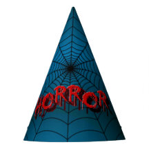 Festa de Halloween Red Horror Spider Web Blue Scar