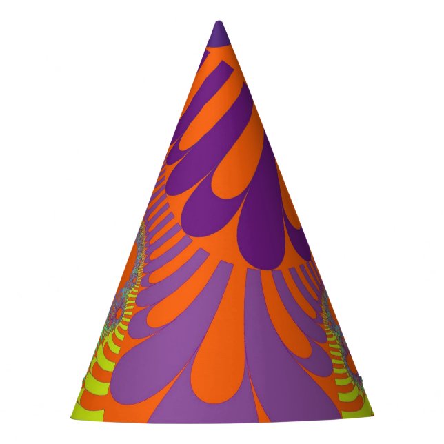 Chapéu De Festa Festa de Mod Roxo Laranja (Frente)