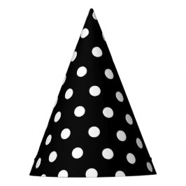Chapéu De Festa Festa de Pontos Brancos e Pretos Monocromáticos