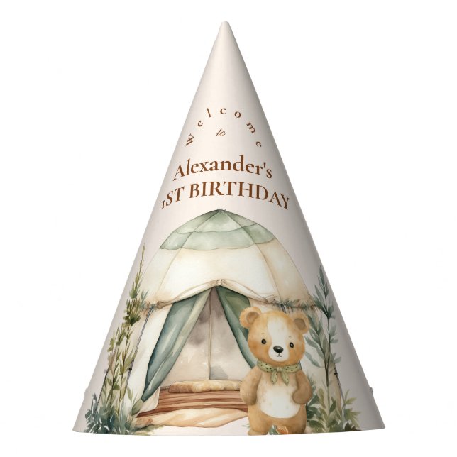 Chapéu De Festa Festa de primeiro aniversario do Boho One Happy (Frente)