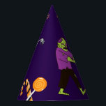 Chapéu De Festa Festa Zombie Birthday Kids<br><div class="desc">Transforme seu aniversário em uma comemoração inesquecível para você e seus hóspedes com este design animado e colorido que apresenta zombies,  múmias,  cemitérios,  doces e muito mais. Personalize facilmente com seus detalhes,  e você está pronto para ir. Aproveite sua festa de aniversário</div>