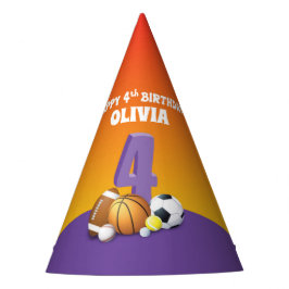 Chapéu De Festa Festas de Esportes de Quarto Aniversário