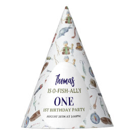 Chapéu De Festa Fishing 1st Birthday | O-Fish-Ally One party