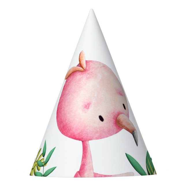 Chapéu De Festa Flamingo Tropical Fofo (Frente)
