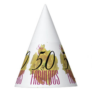 Chapéu De Festa Flor amarelo de cacto 50 e aniversário fabuloso