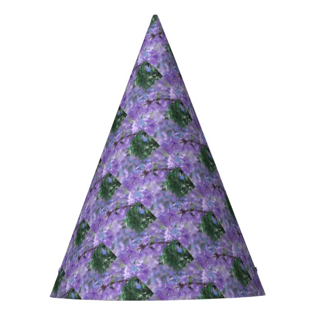Chapéu De Festa Flores de Árvore Purple Jacaranda (Frente)